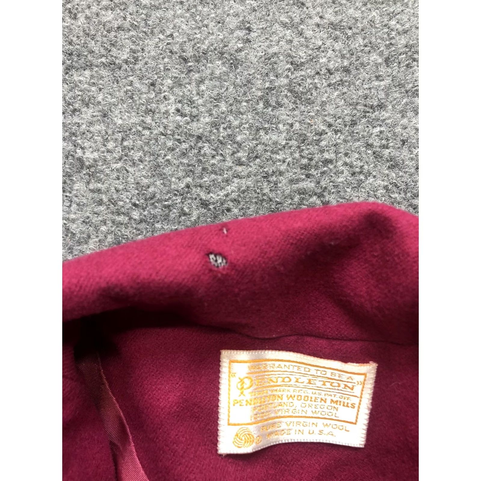 Pendleton VINTAGE Pendleton Blazer Womens Medium Burgundy Wool Two Button Made in USA 90s Size M / US 6-8 / IT 42-44 - 7 Thumbnail