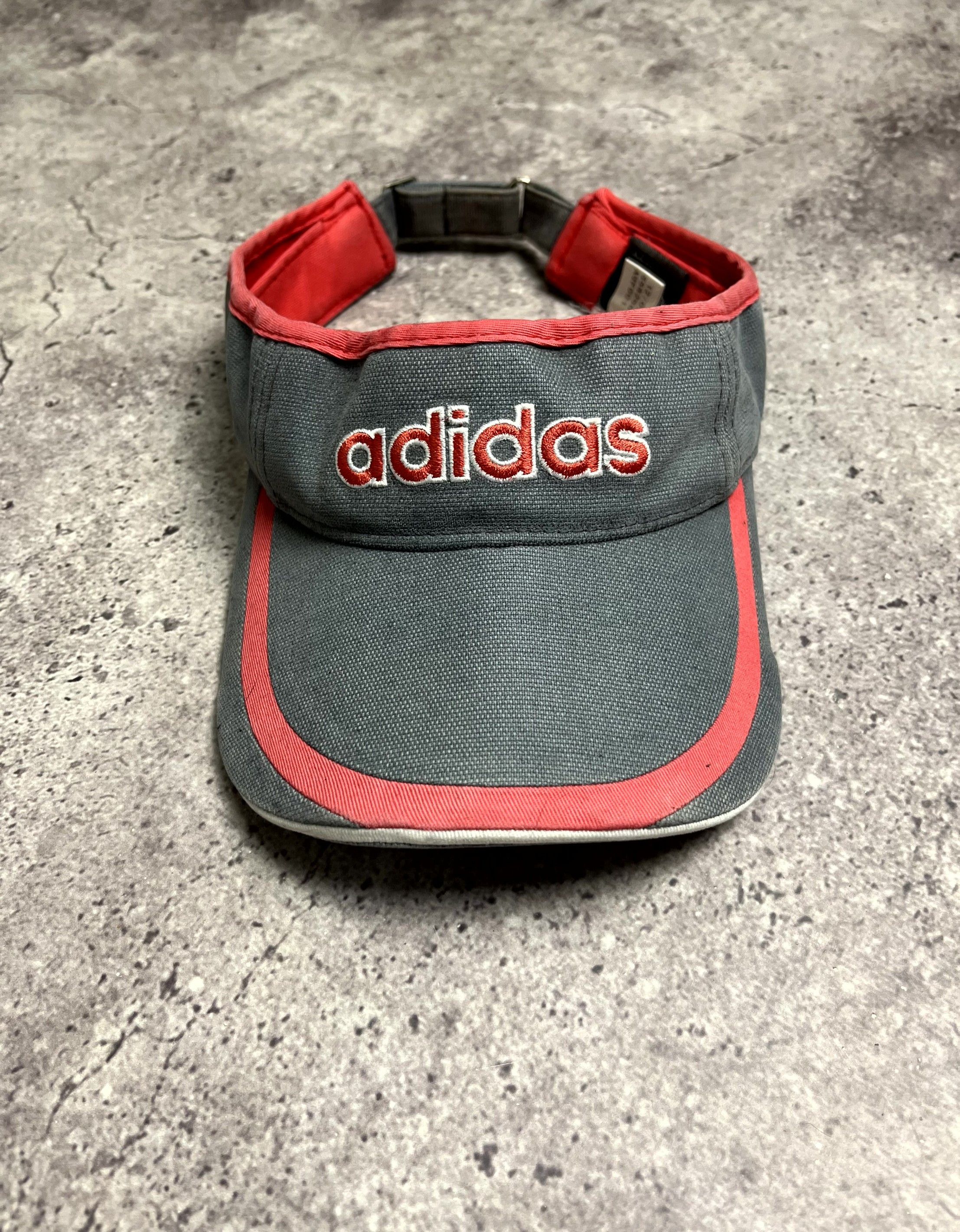 Adidas Adidas Y2K Cotton Gray Tennis Golf Visor Cap One Size Size ONE SIZE - 2 Thumbnail