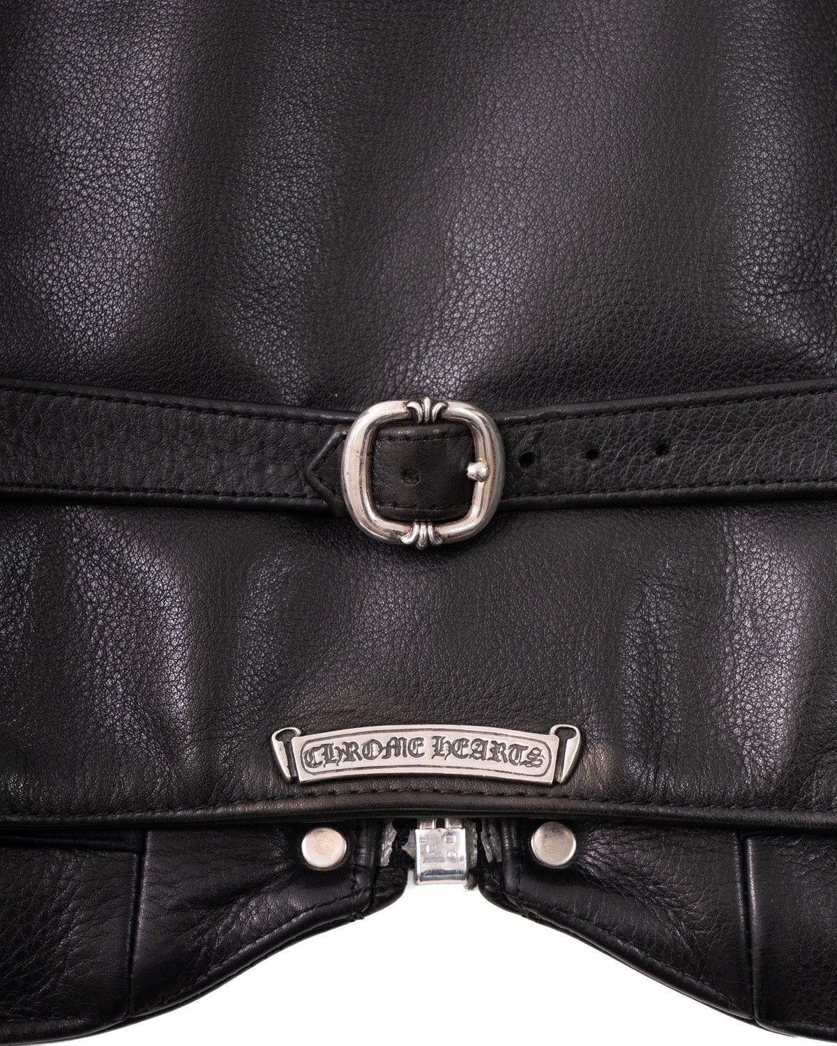 Chrome Hearts *RARE* Chrome Hearts 6 Buttons Cross Leather Vest Vintage Size US L / EU 52-54 / 3 - 6 Thumbnail