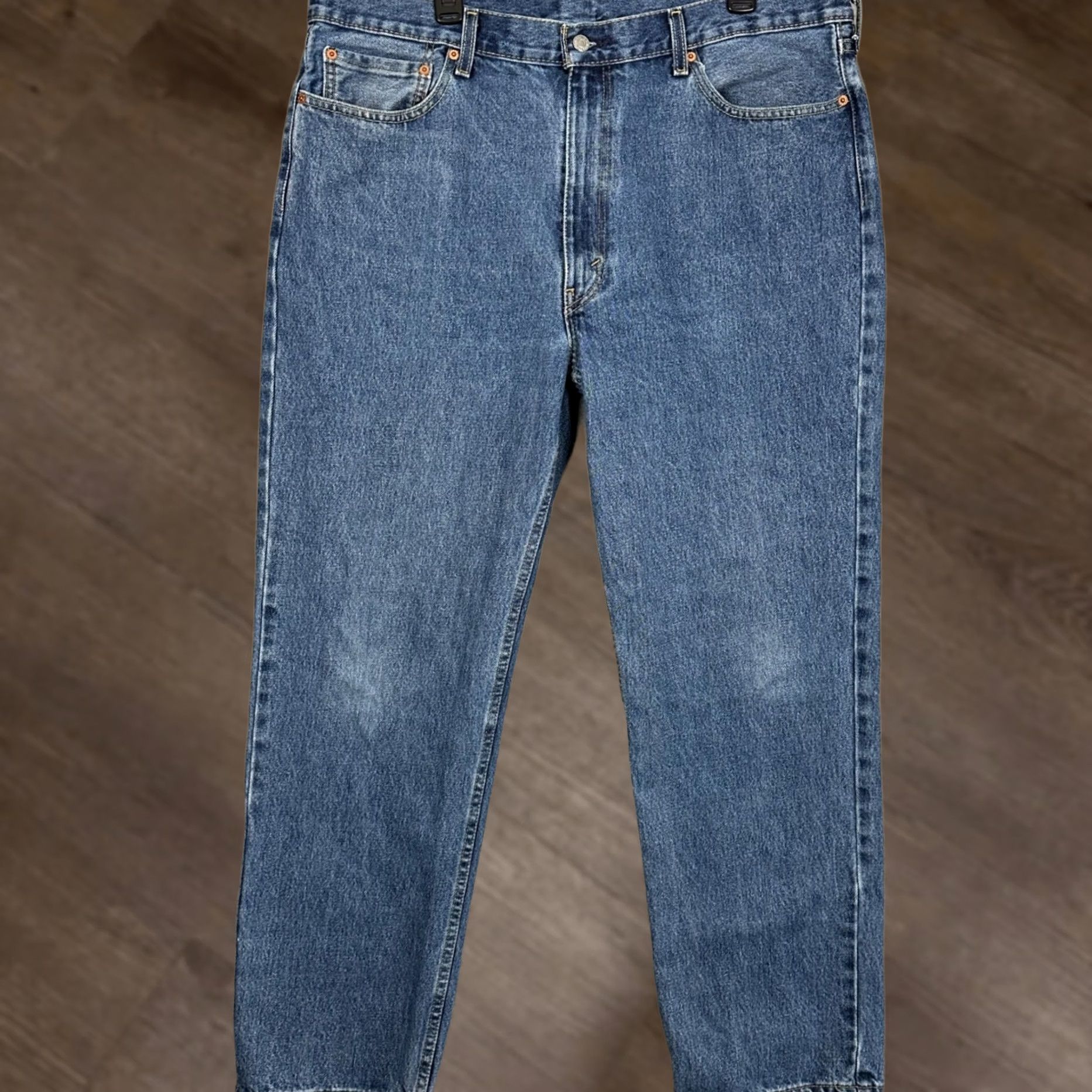 Levi's Levis 550 Jeans Men Relaxed Fit Straight Leg Blue Denim 40X32 Distressed Red Tab Size US 40 / EU 56 - 1 Thumbnail