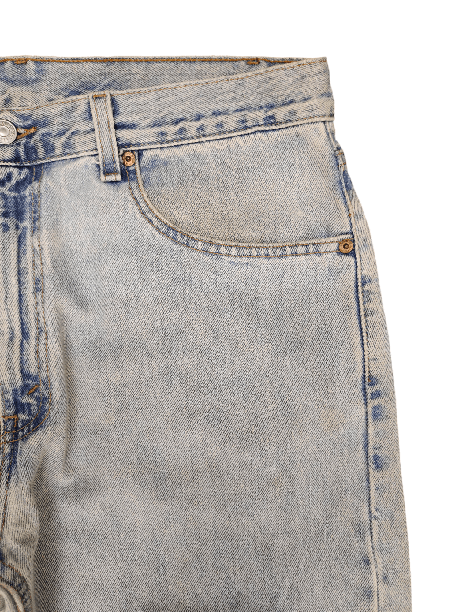 Levi's Vintage Clothing Vintage Levis 505 Distress Faded Checkered Jeans Custom Size US 34 / EU 50 - 5 Thumbnail