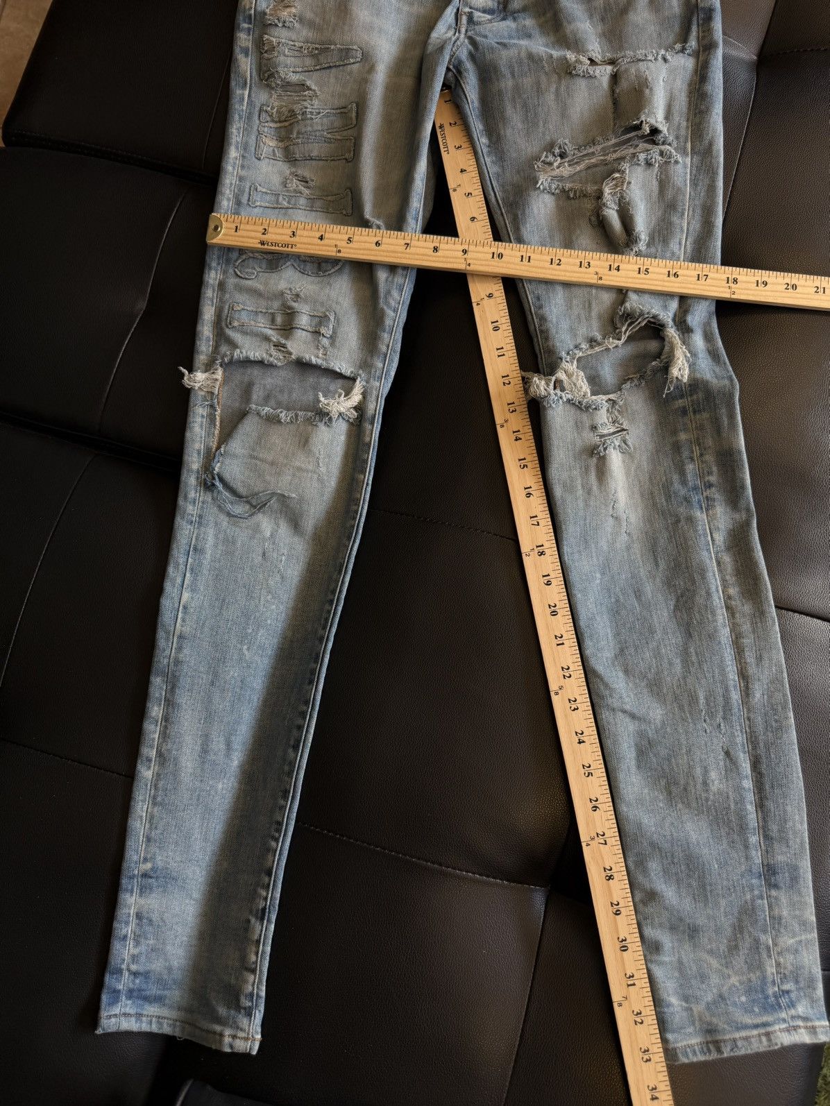 Amiri Amiri Distressed Blue Jeans Size 32 Size US 32 / EU 48 - 15 Thumbnail
