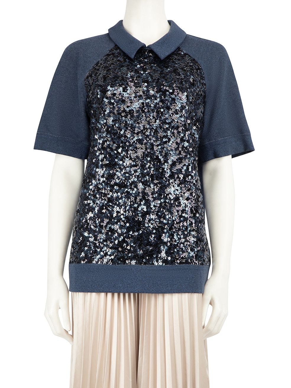 image of Kate Spade Blue Sequinned Top, Women's (Size XL)