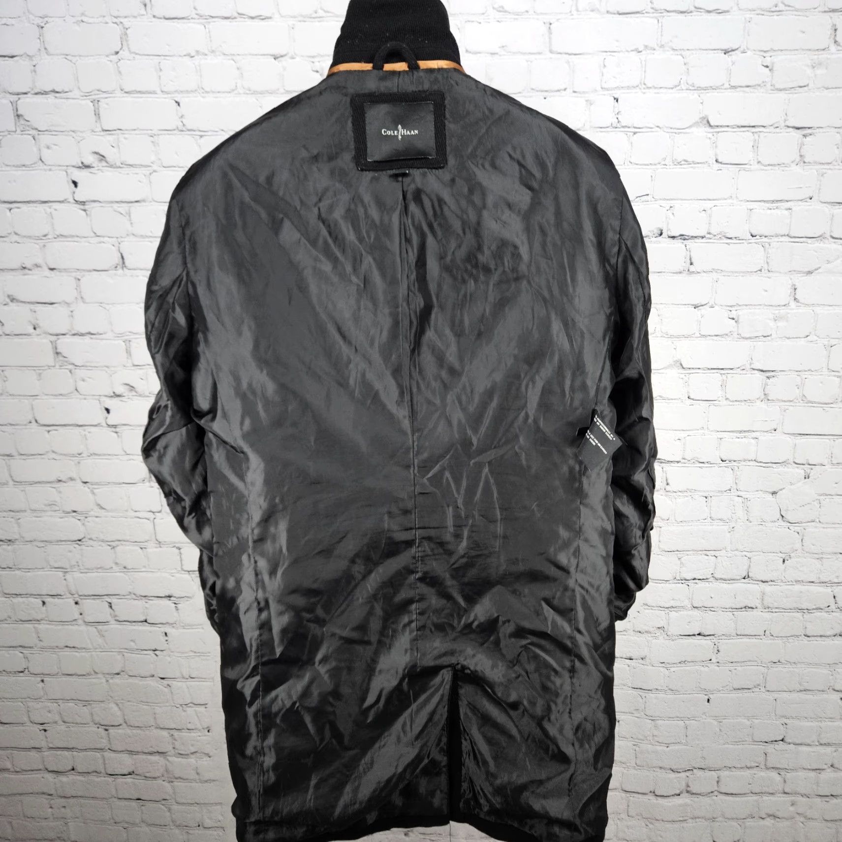 Cole Haan VINTAGE Cole Haan Black Wool Corduroy Over Coat L with Button Pockets Notch Lined Coat Mens Size US L / EU 52-54 / 3 - 6 Thumbnail