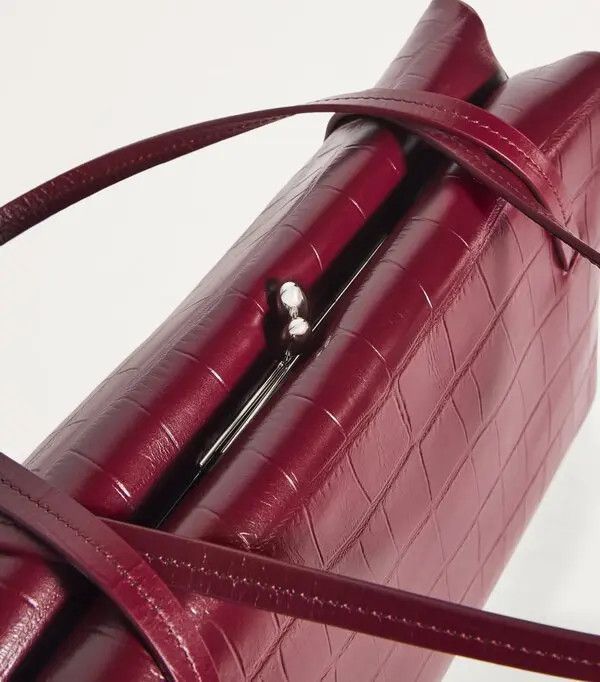 Jil Sander o1loc1c0426 Size:OS/Pillow Leather Shoulder Bag in Red Size ONE SIZE - 4 Thumbnail