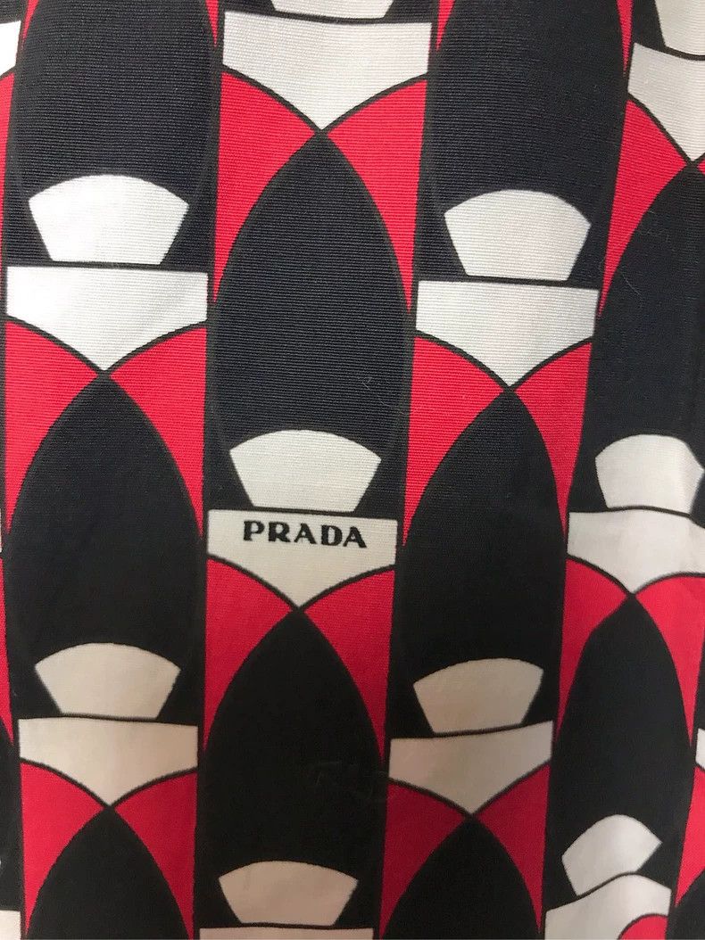 Prada Prada Size 38 Full-printed shirt with short sleeves 2503-Ne Size US XXS / EU 40 - 4 Thumbnail