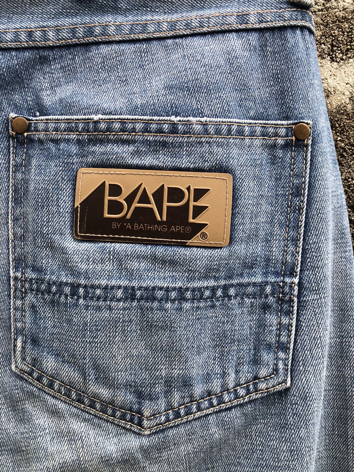 Bape vintage OG Bape A Bathing Ape Denim Jeans Size US 32 / EU 48 - 6 Thumbnail