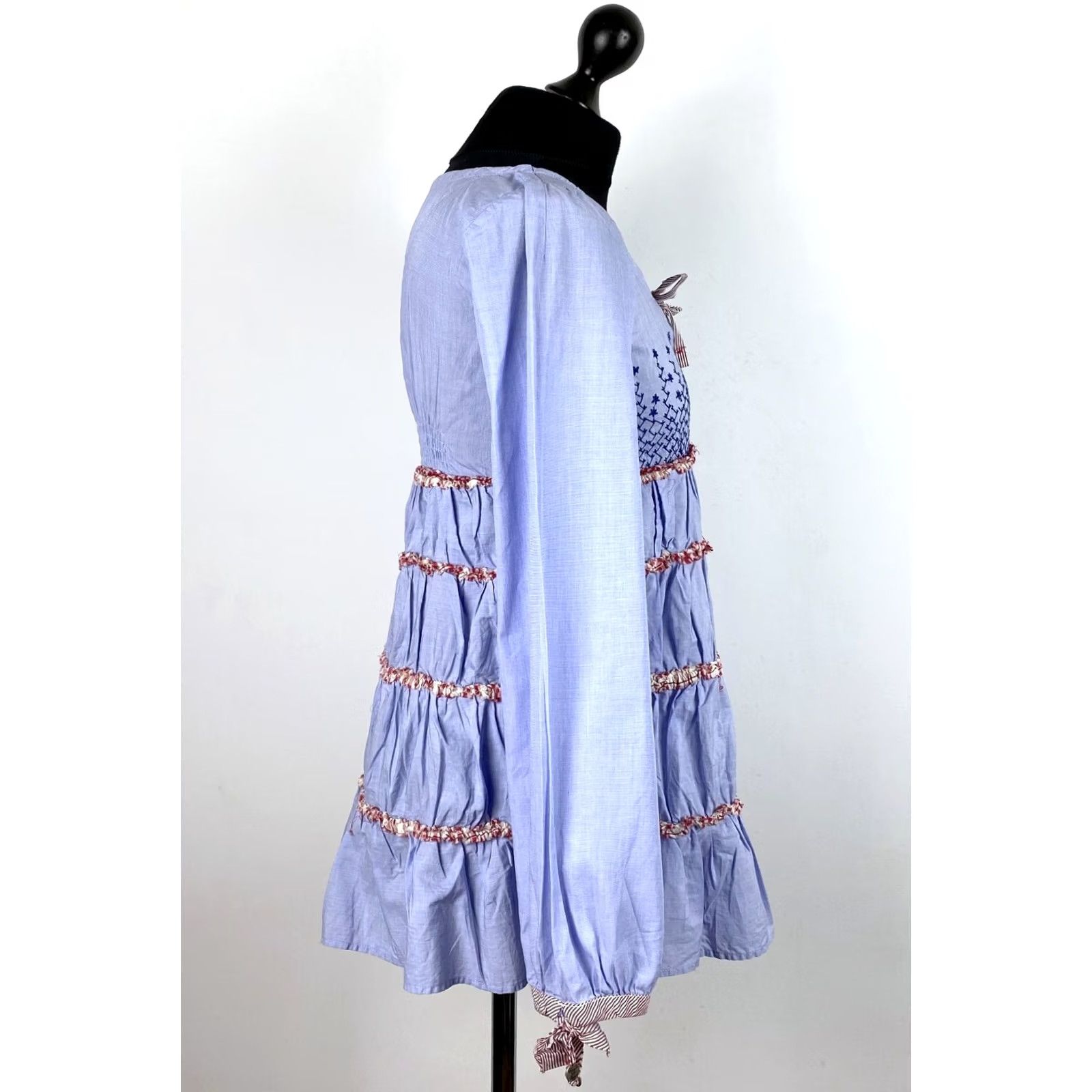 Vintage Odd Molly Dress Womens Blue Size 1 221 Dress Long Sleeve Polyester Blue Womens 221 1 XS? Size XS / US 0-2 / IT 36-38 - 2 Thumbnail