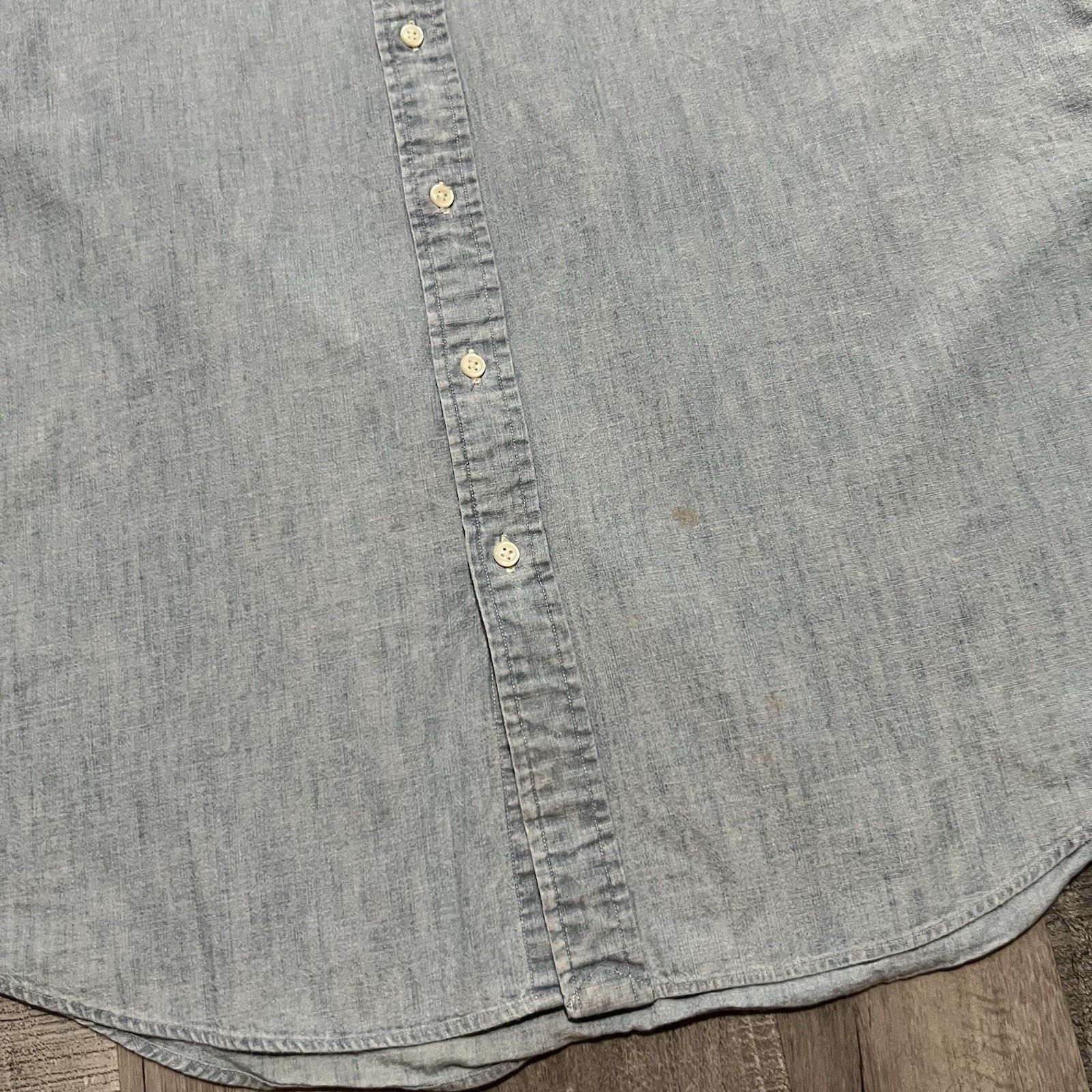 Polo Ralph Lauren Ralph Lauren Polo Shirt Mens XL Chambray Button Denim Size US XL / EU 56 / 4 - 4 Thumbnail