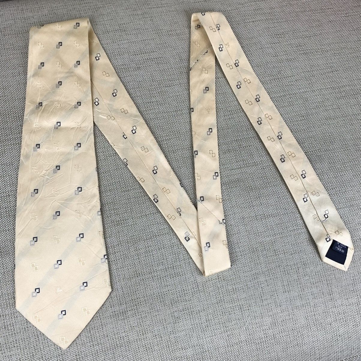 Burberry Burberry Soft Gold Silk Tie Caravatte Size ONE SIZE - 3 Thumbnail