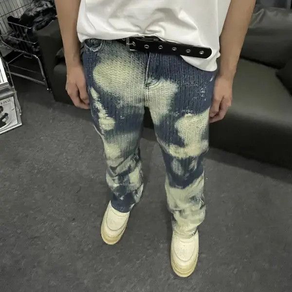 VIBE Pattern party graphics tie dye flared remake cargo pants y2k Size US 32 / EU 48 - 2 Thumbnail