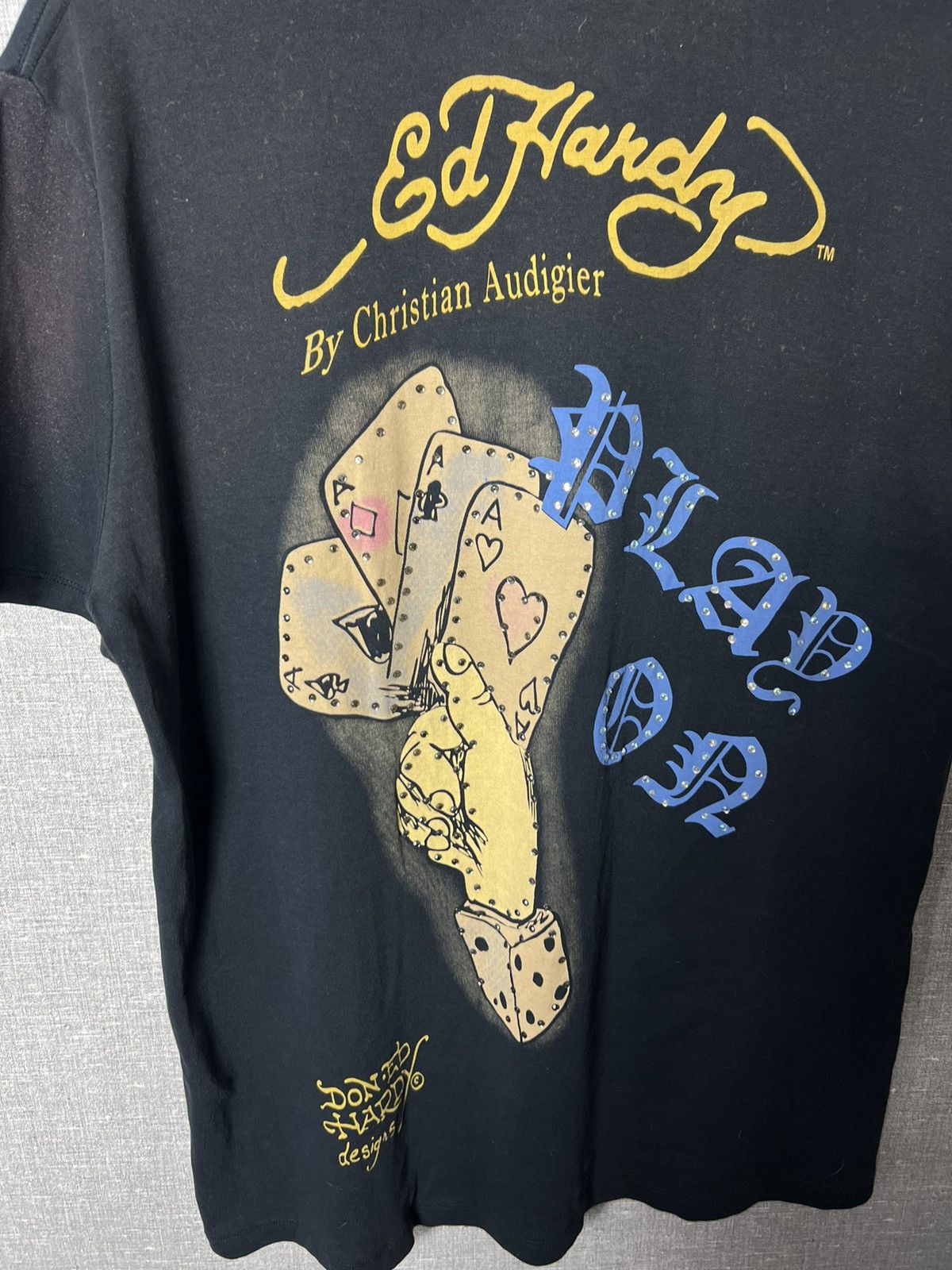 Ed Hardy Y2K Ed Hardy by Christian Audigier Big Logo Rare Print Tee Size US L / EU 52-54 / 3 - 13 Thumbnail