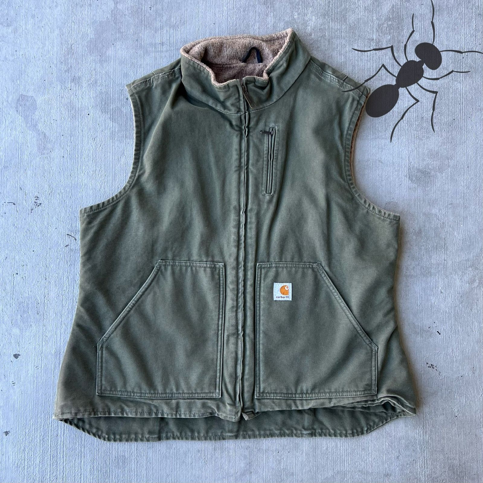 Carhartt × Vintage Carhartt WOMENS V001 LOV green work wear vest Size US XL / EU 56 / 4 - 1 Thumbnail