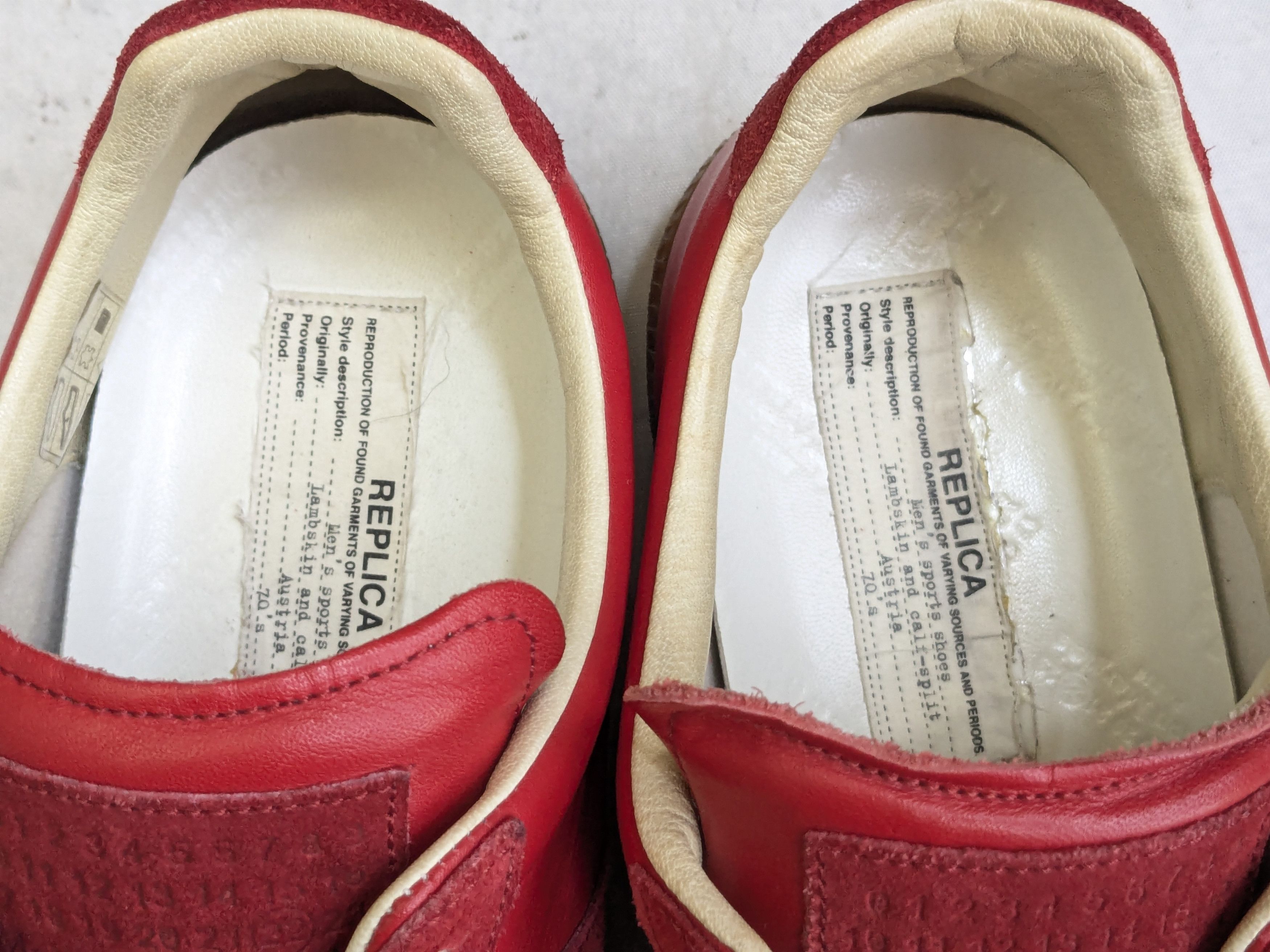 Maison Margiela Maison Margiela Replica GAT Red 12 45 Low Tops Gum Size US 12 / EU 45 - 10 Thumbnail