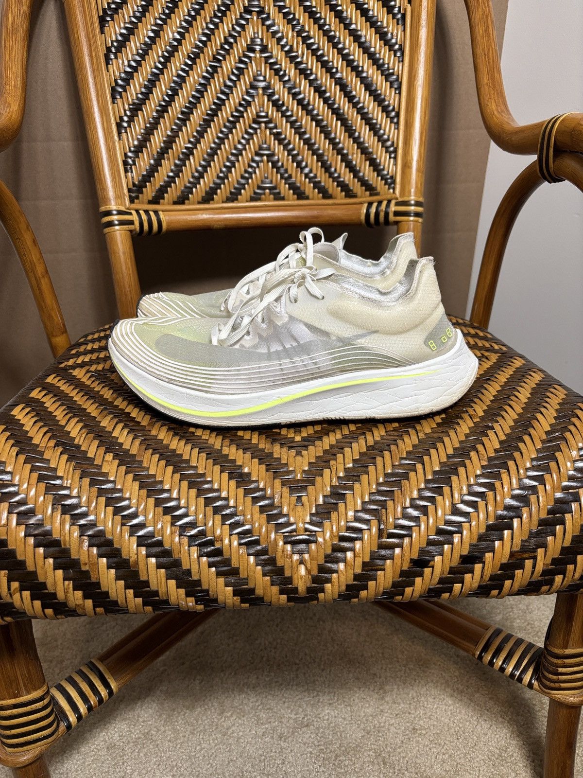 Nike Nike Zoom Fly SP White Volt AJ9282-107 Running Shoes Size US 11 / EU 44 - 1 Thumbnail