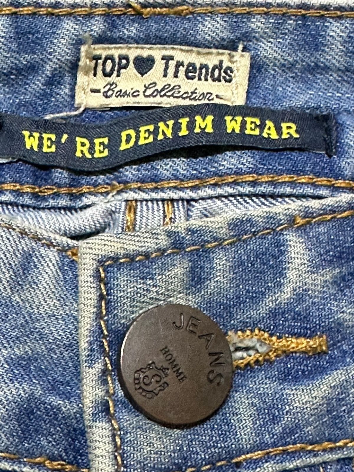 Top Of The World Vintage Top Trends Flare Bush Pants Grunge Distressed Denim Size US 30 / EU 46 - 7 Thumbnail