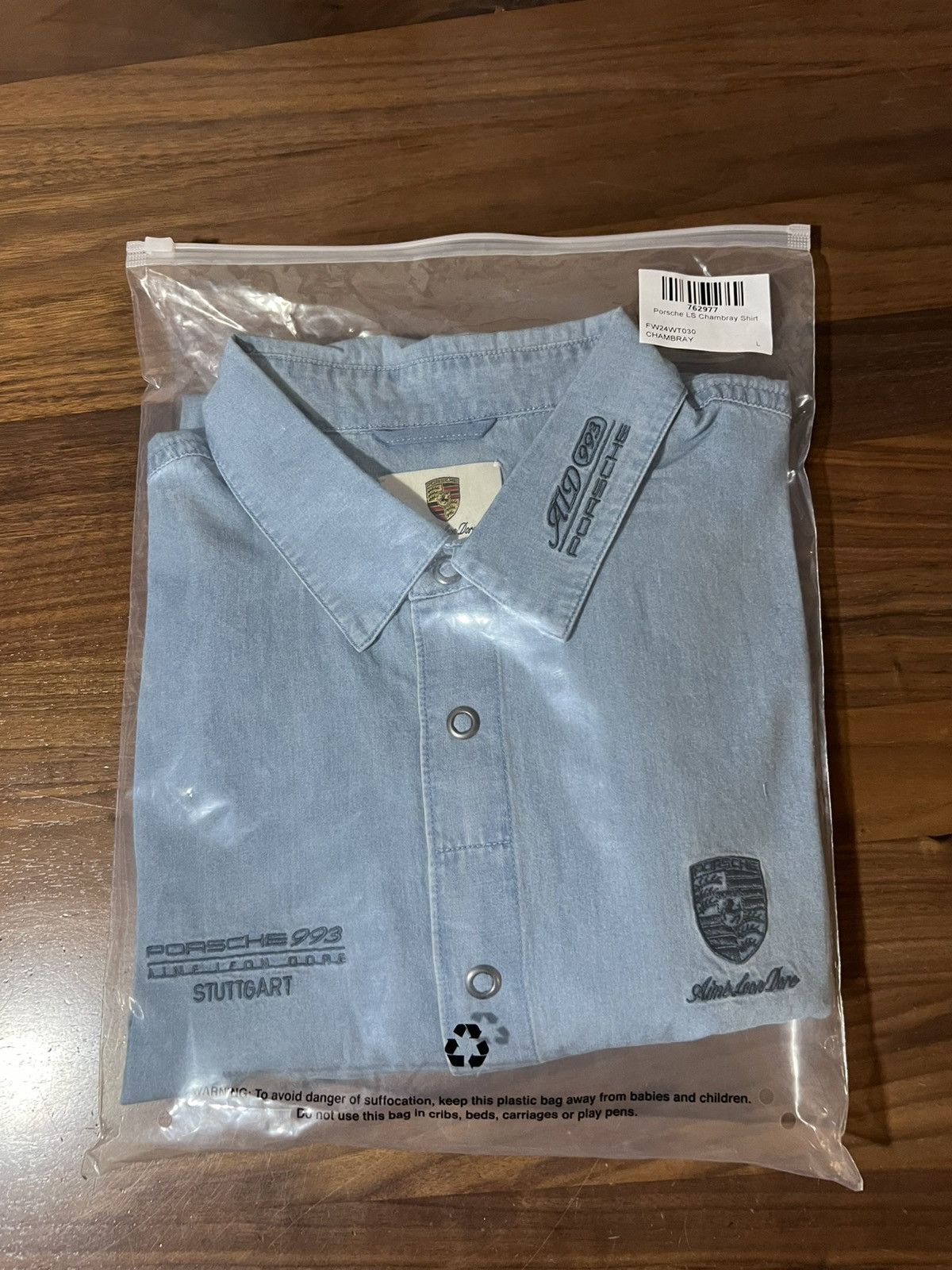 Aime Leon Dore × Porsche Design Aime Leon Dore x Porsche 993 Turbo Mechanic Shirt Chambray Size US L / EU 52-54 / 3 - 9 Thumbnail