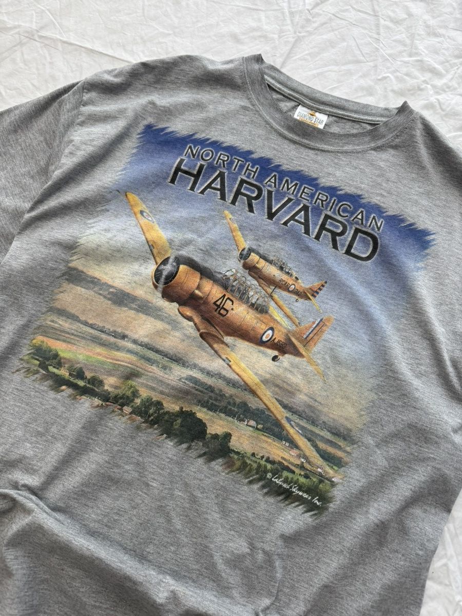 Vintage Vintage Harvard Air Plane USA Made Oversized Tee Size US XL / EU 56 / 4 - 3 Thumbnail