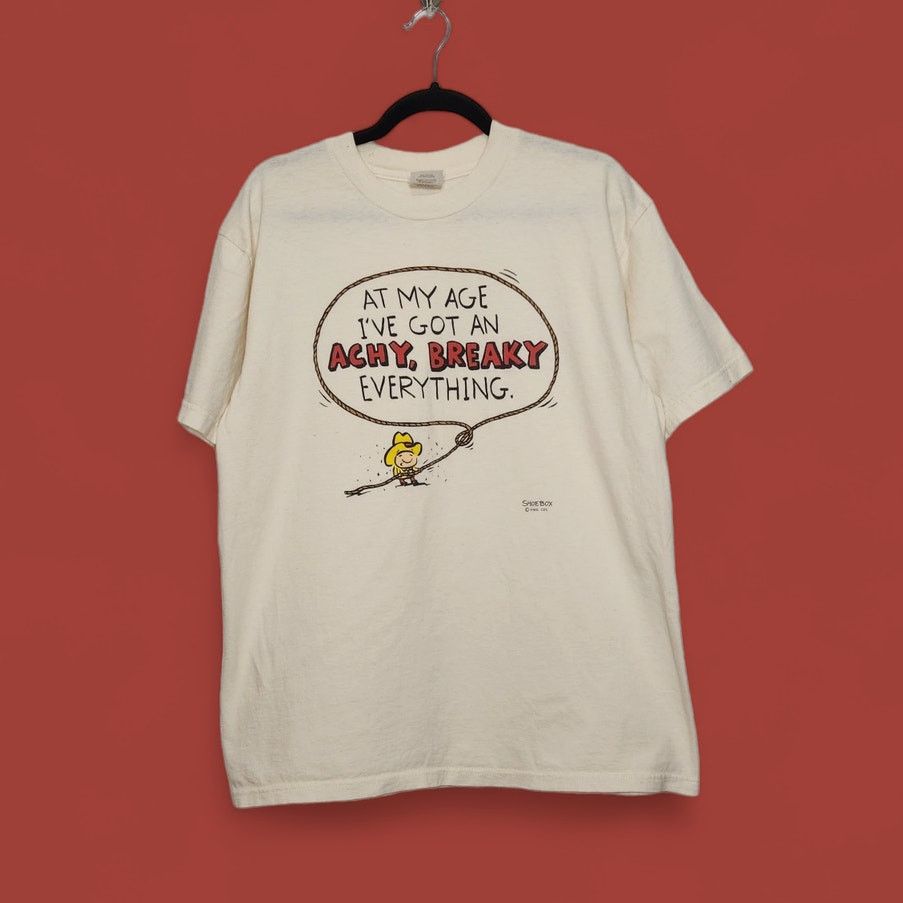 Vintage Vintage Obscure Achy Breaky Age Hallmark Large Funny Humor Size US L / EU 52-54 / 3 - 1 Thumbnail