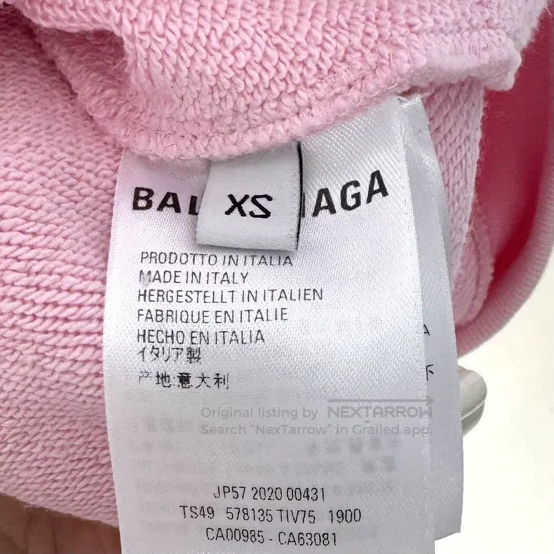 Balenciaga Balenciaga CREW Pink Hooded Sweatshirt Size US XS / EU 42 / 0 - 4 Thumbnail