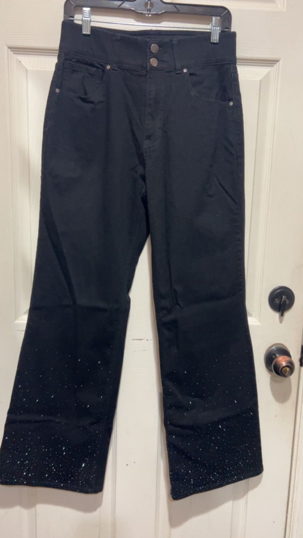 Other Farmers Market Black Flare & Wide Leg Jeans with Silver Size 32" / US 10 / IT 46 - 1 Thumbnail