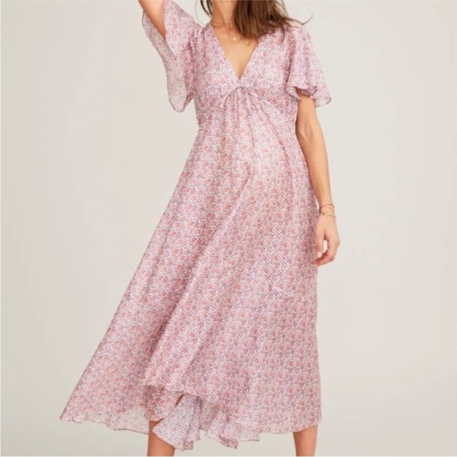Other Hatch Maternity Margarette Floral Short Sleeve Midi Dress Size S / US 4 / IT 40 - 1 Thumbnail
