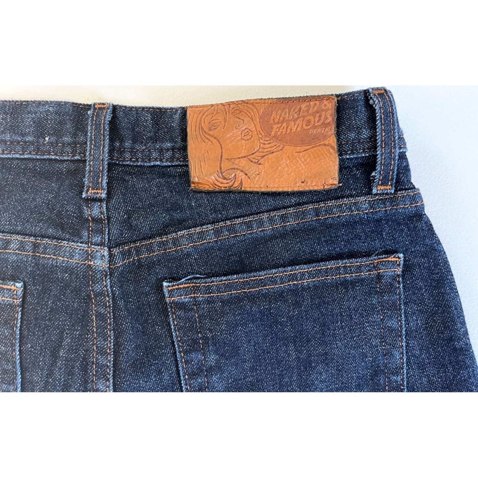 Vintage Naked & Famous Denim Weird Guy Stretch Selvedge Jeans Men’s 30x29 Blue Denim Straight 5-Pocket Authorized Vintage? No - proceed with title only Size US 30 / EU 46 - 7 Thumbnail