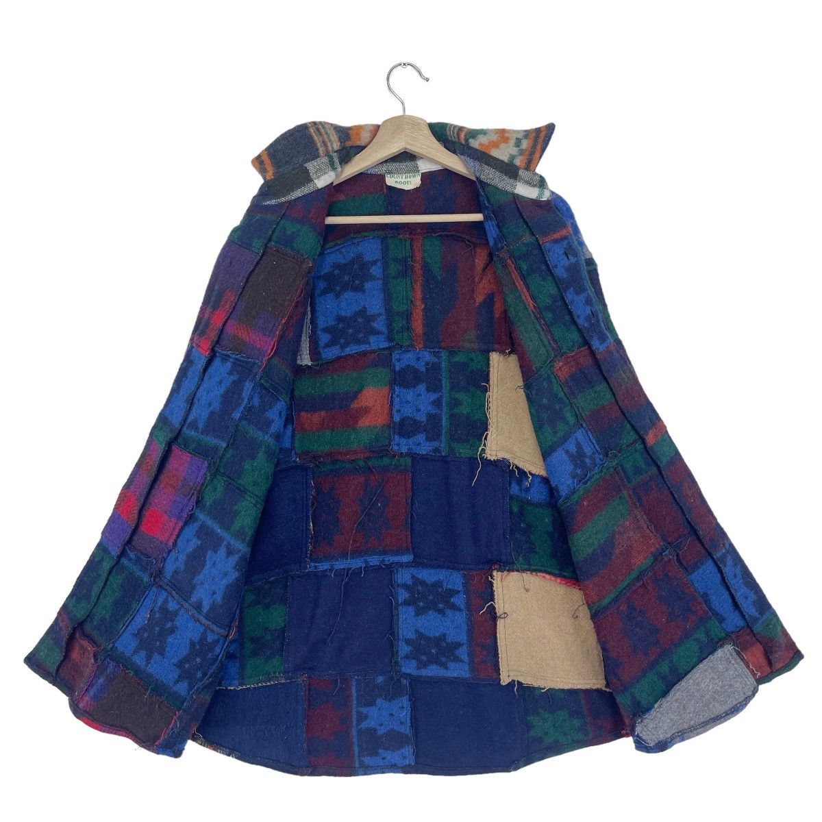 Vintage 70’s Count Dowm Roots Wool Patchwork Plaid Jacket Size US L / EU 52-54 / 3 - 7 Thumbnail