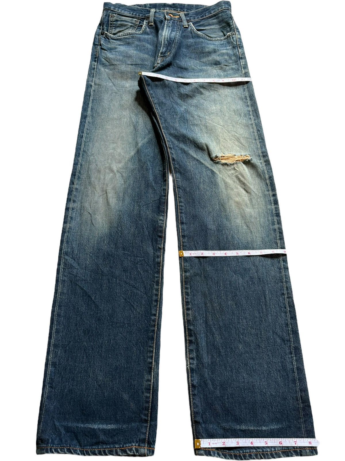 Edwin Vintage Japanese Edwin 505x Selvedge Mud Wash Baggy Jeans Size US 30 / EU 46 - 15 Thumbnail
