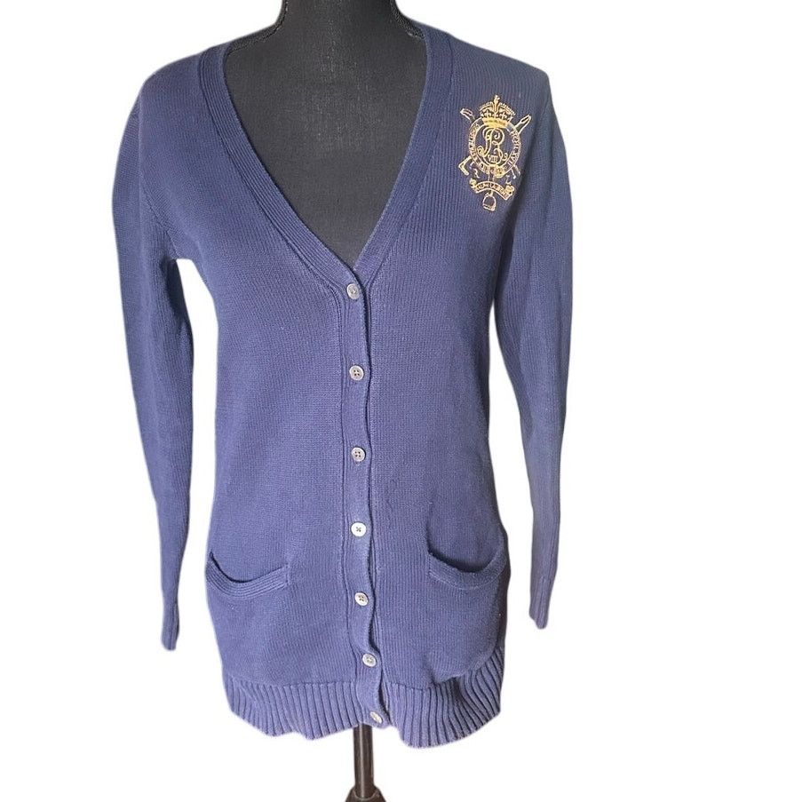 Ralph Lauren Sport Vintage Ralph Lauren Sport Logo Boyfriend Fit Cardigan Size S / US 4 / IT 40 - 1 Thumbnail