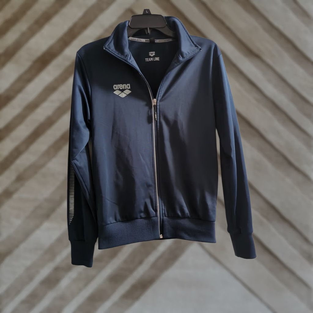 Vintage Arena Team Line Swimwear Full Zip Track Jacket XS Mens Navy Blue Arena Tracksuit Jacket Man XS Navy Athletic Jogger Activewear Shipped? Size US 27 - 1 Thumbnail