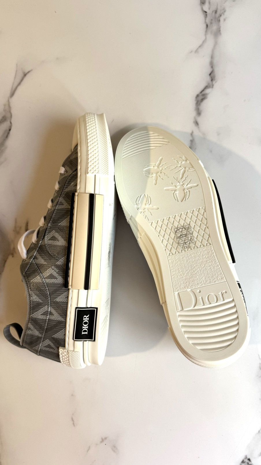 Dior Dior B23 CD Diamond Low-Top Gray Sneakers Size US 11 / EU 44 - 13 Thumbnail