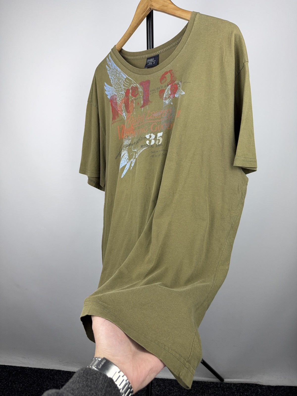 Polo Ralph Lauren 90s Polo Ralph Lauren Olive Vintage Graphic Eagle Tee XL Size US XL / EU 56 / 4 - 2 Thumbnail