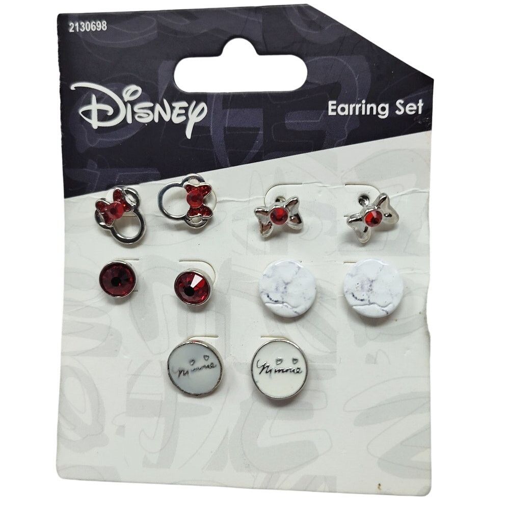 Disney Disney Minnie Mouse Earrings Set - 5 Pairs Size ONE SIZE - 1 Thumbnail