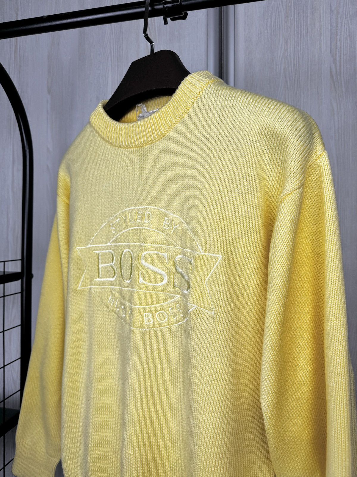 Hugo Boss Vintage Hugo Boss Knit Sweater Pullover Embroidered Big Logo Size US M / EU 48-50 / 2 - 4 Thumbnail