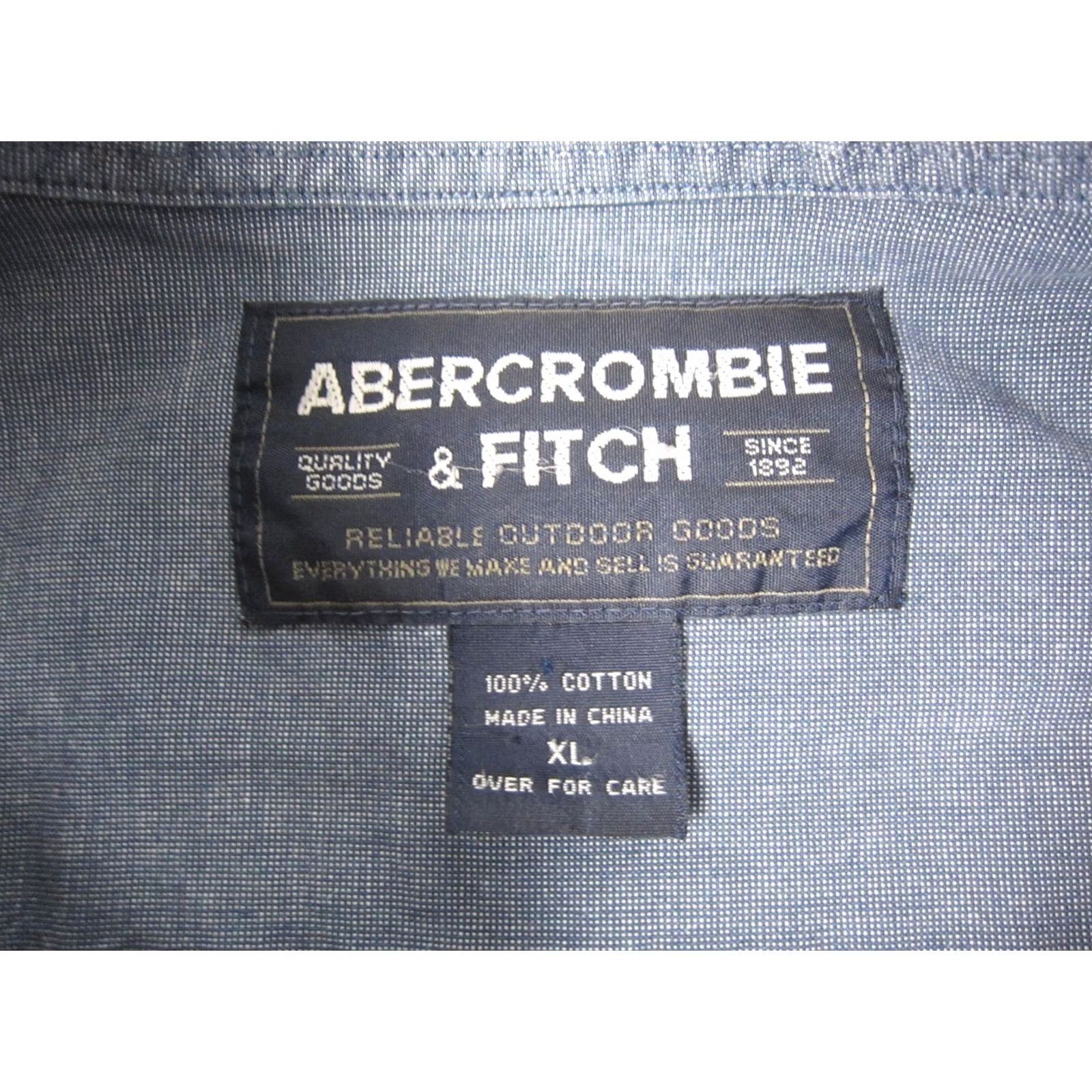 Abercrombie & Fitch VINTAGE Abercrombie & Fitch Shirt Mens XL Blue Chambray Button Down Size US XL / EU 56 / 4 - 4 Thumbnail