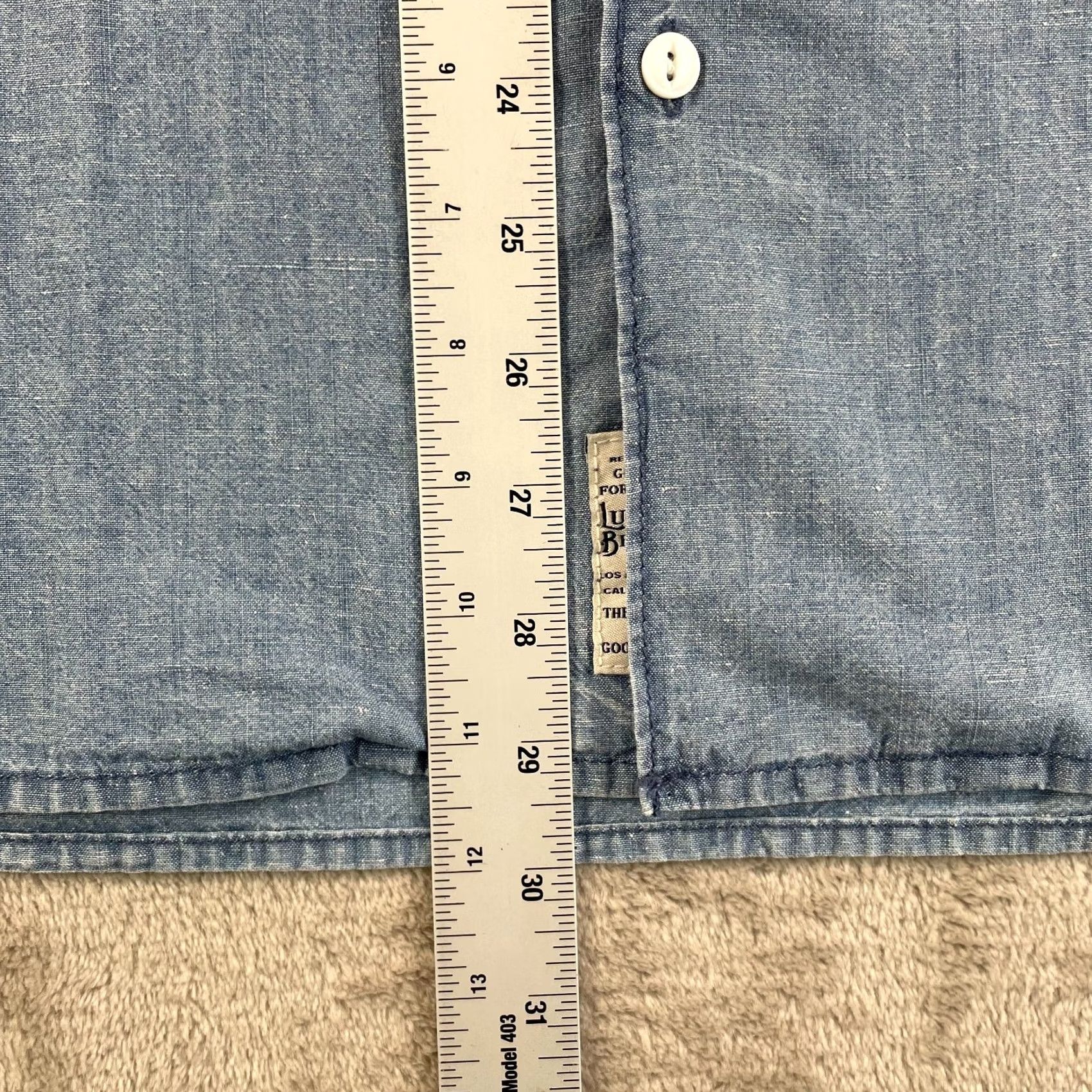 Lucky Brand Lucky Brand Camp Shirt Men XL Blue Chambray Denim Hemp Blend Short Sleeve NWT Size US XL / EU 56 / 4 - 6 Thumbnail