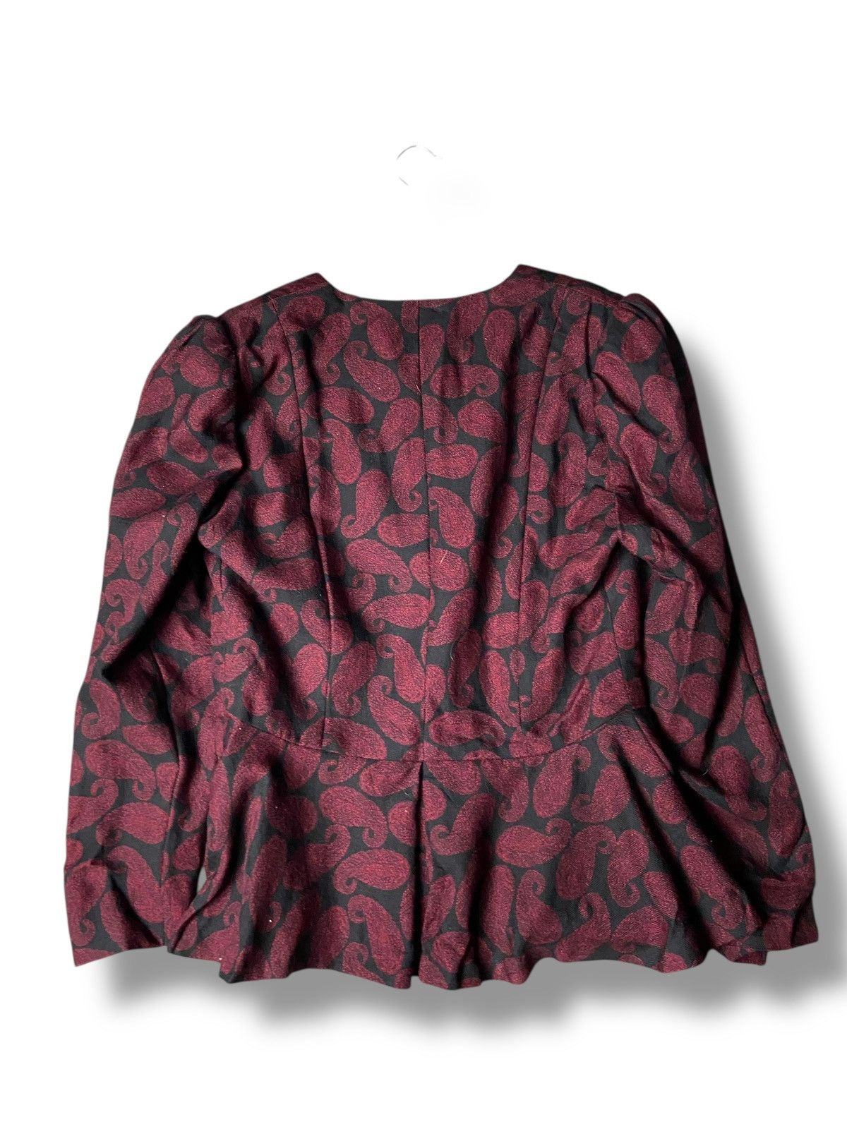 Nina Ricci Vintage Nina Ricci Paisley + Peplum Style Coat (167) Size XXS / US 00 / IT 34 - 2 Thumbnail