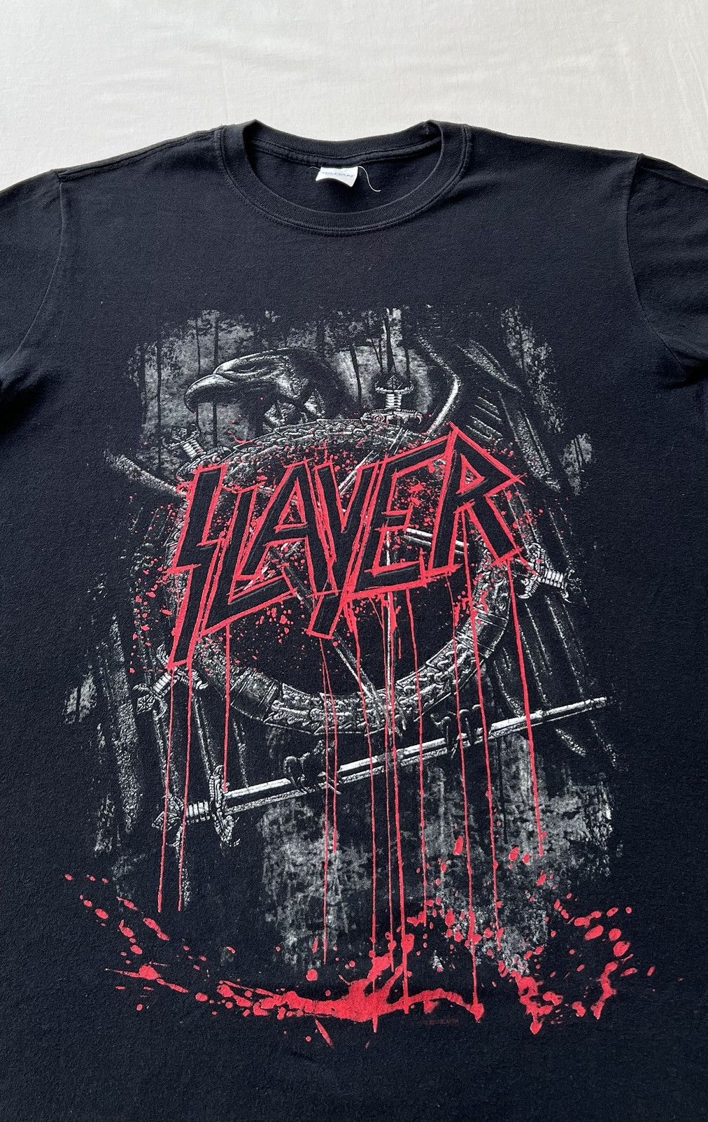 Band Tees Vintage 2017 Slayer Eagle Thrash Metal Band T-shirt Size US S / EU 44-46 / 1 - 3 Thumbnail