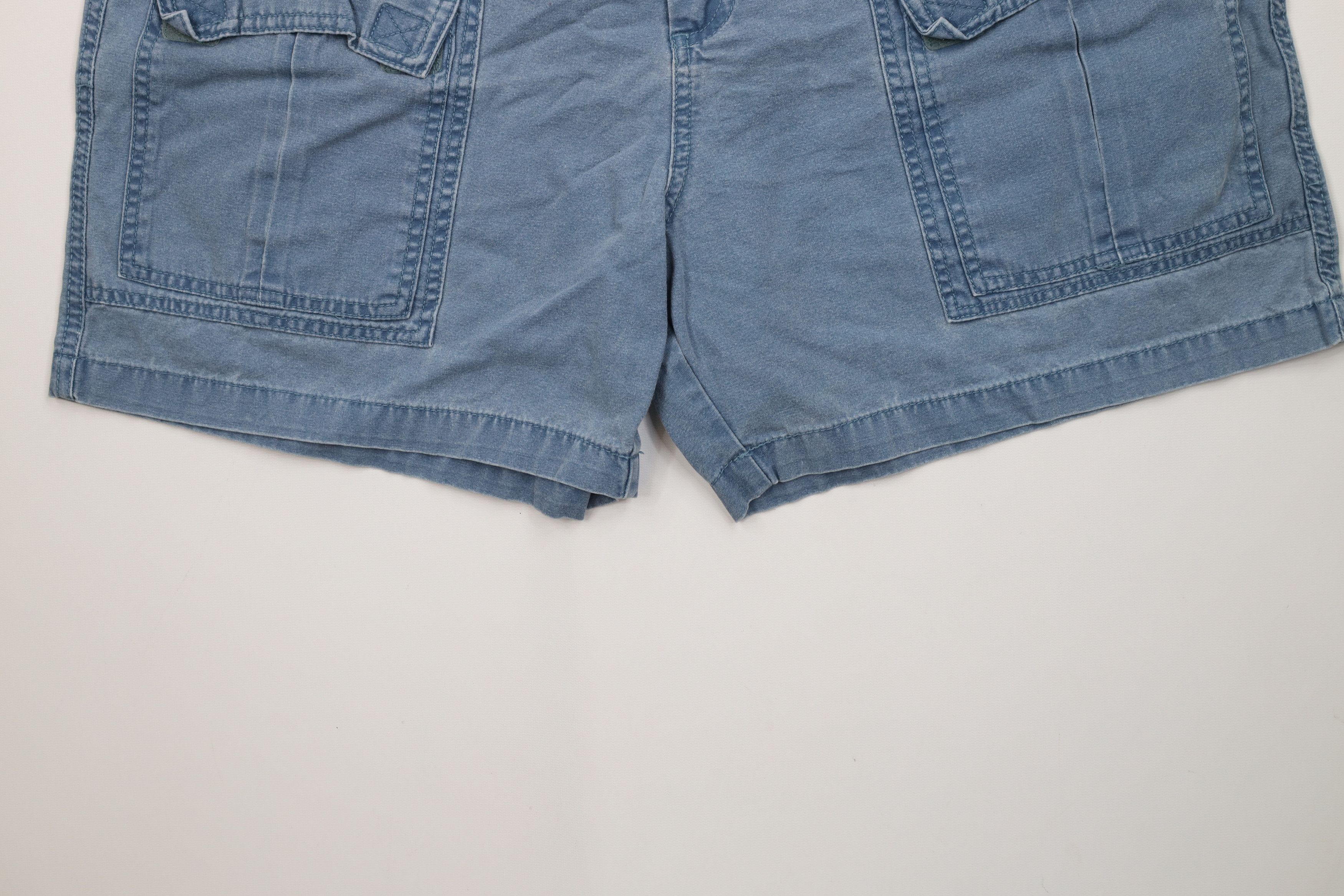 Vintage Vintage 90s Streetwear Above Knee Canvas Cargo Shorts Size US 38 / EU 54 - 4 Thumbnail
