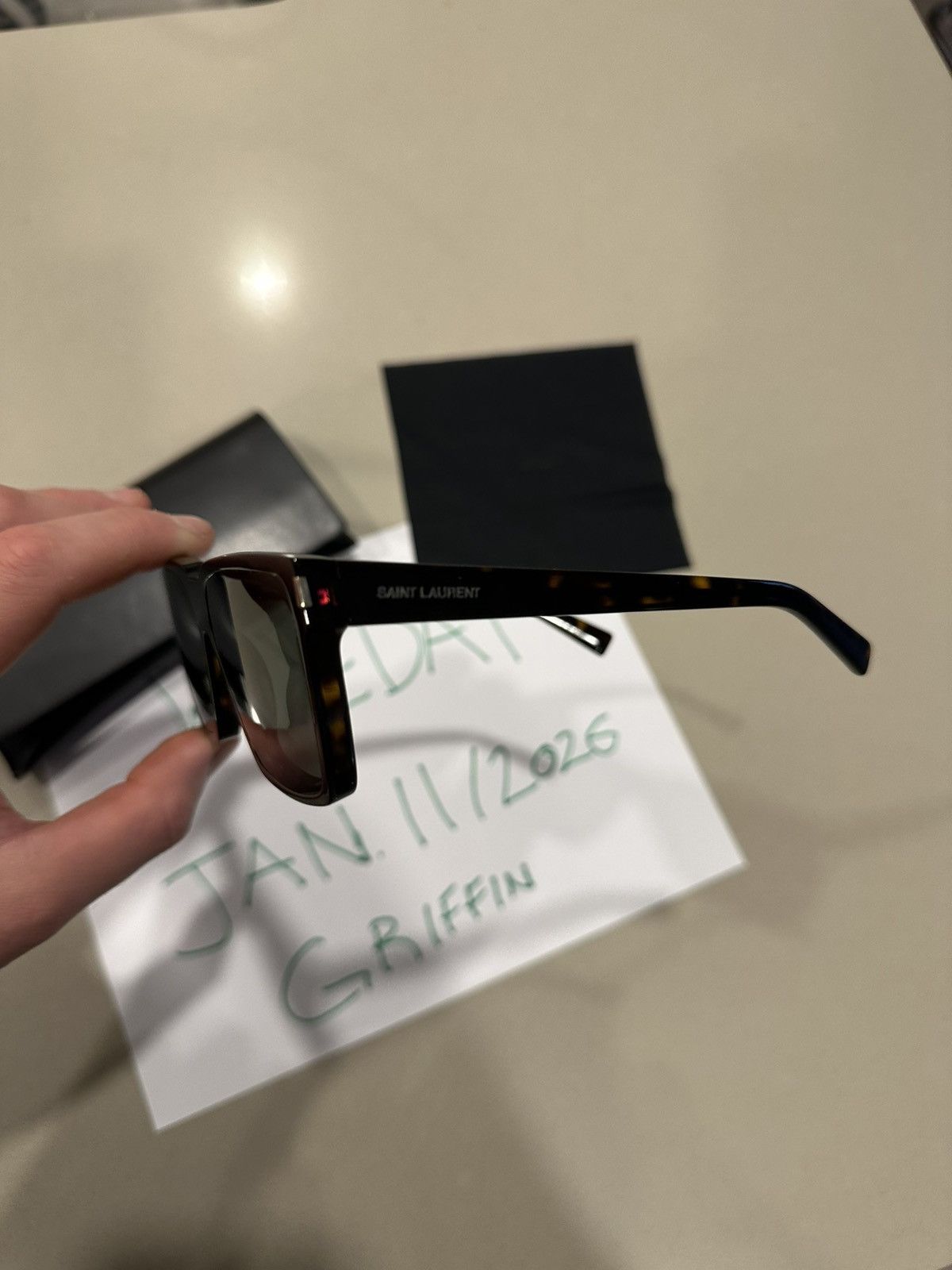 Saint Laurent Paris Saint Laurent SL610 002 Sunglasses Size ONE SIZE - 4 Thumbnail