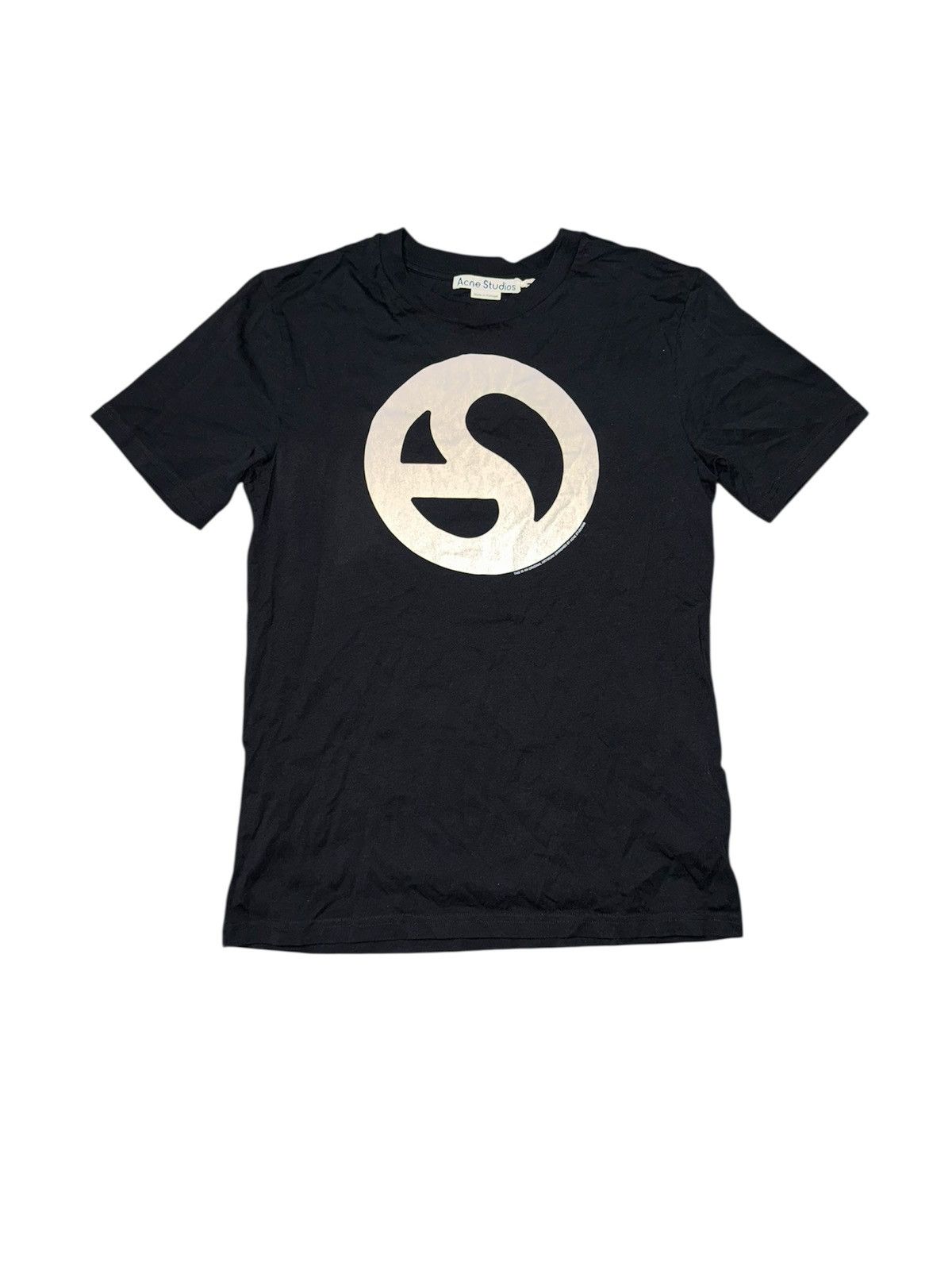 Acne Studios Acne Studios Logo Tee Black Graphic T-Shirt Size US XS / EU 42 / 0 - 3 Thumbnail
