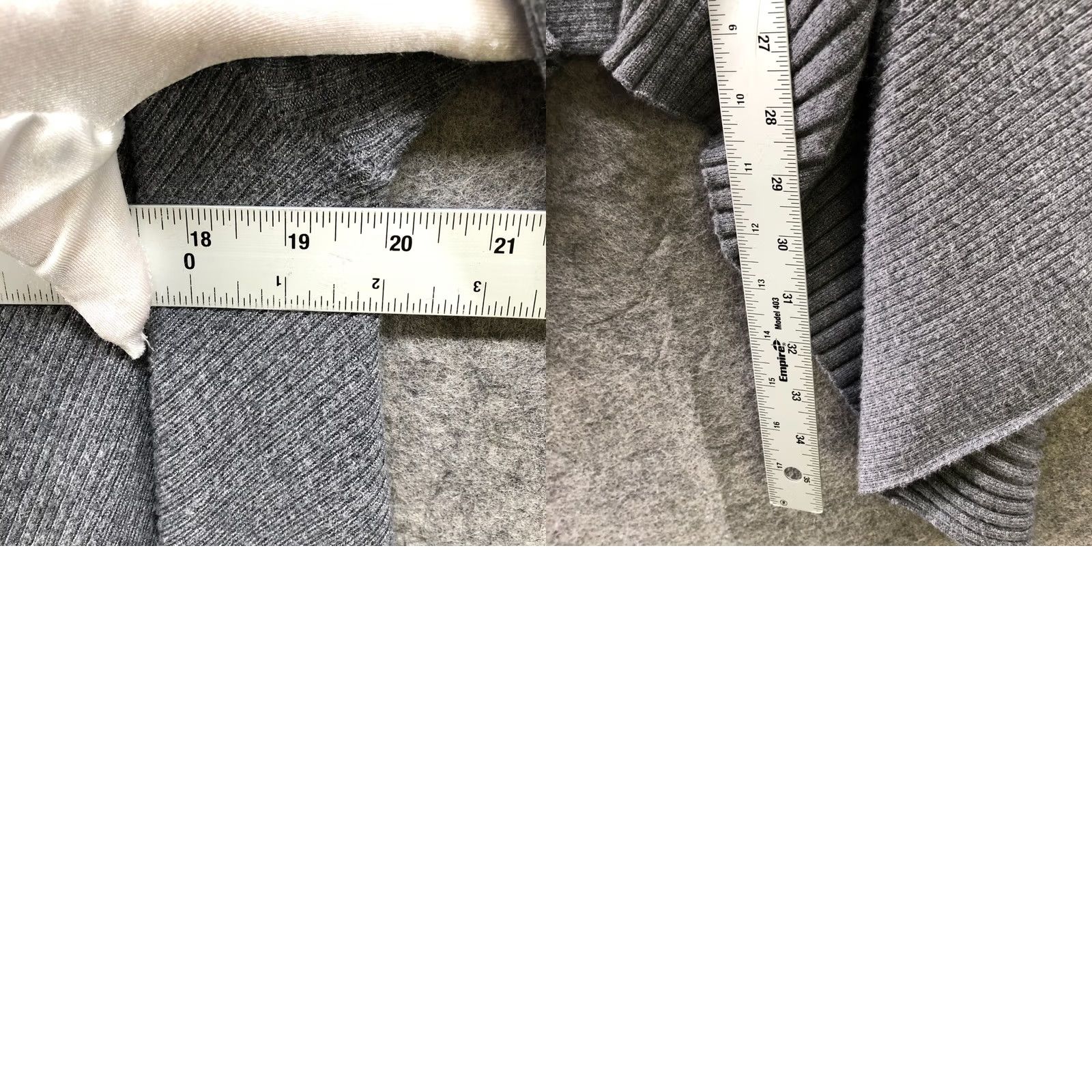 Zara Zara Cardigan Womens S Gray Open Front Longline Stretch Knit Ribbed Tee Sleeve Size S / US 4 / IT 40 - 8 Thumbnail