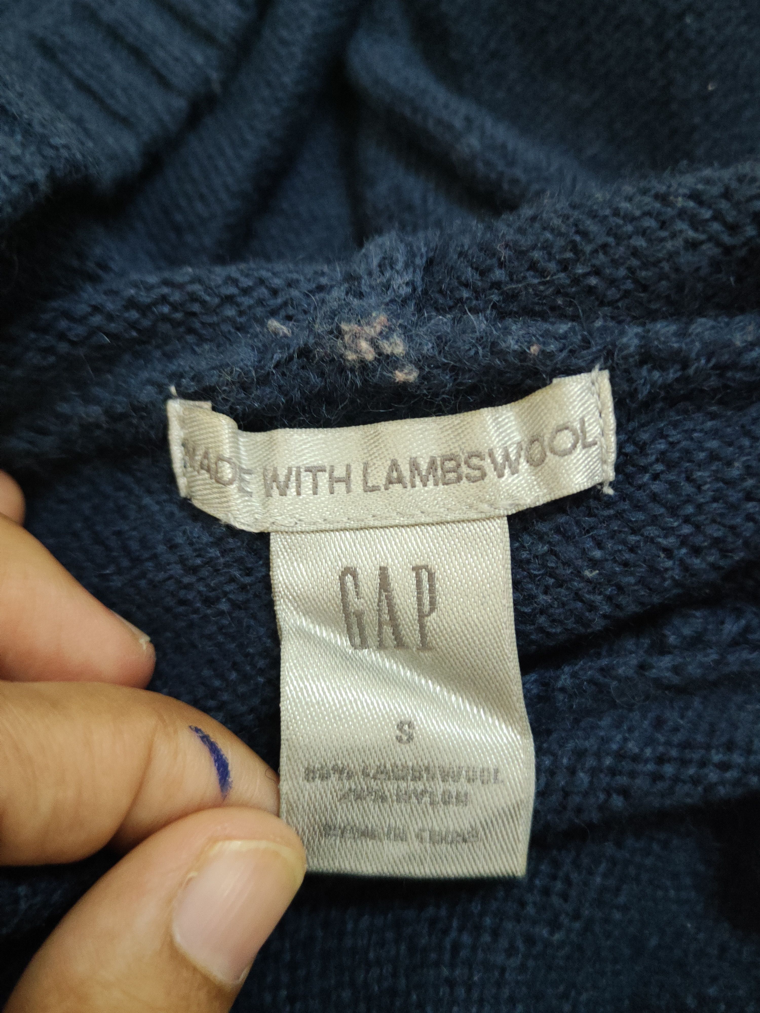 Gap Gap lambwool Navy 1969 Hoodie Knitwear Sweatshirts #W1661 Size US S / EU 44-46 / 1 - 11 Thumbnail