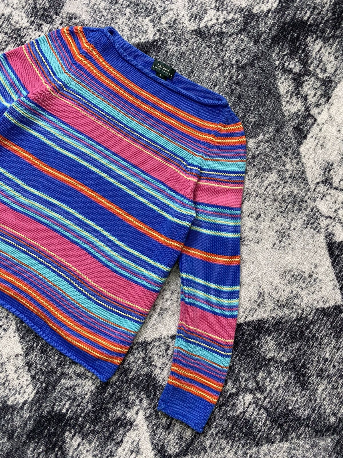 Lauren Ralph Lauren × Ralph Lauren × Vintage Vintage Lauren Ralph Lauren Sweater Multicolour LCD Knitwear Size L / US 10 / IT 46 - 4 Thumbnail