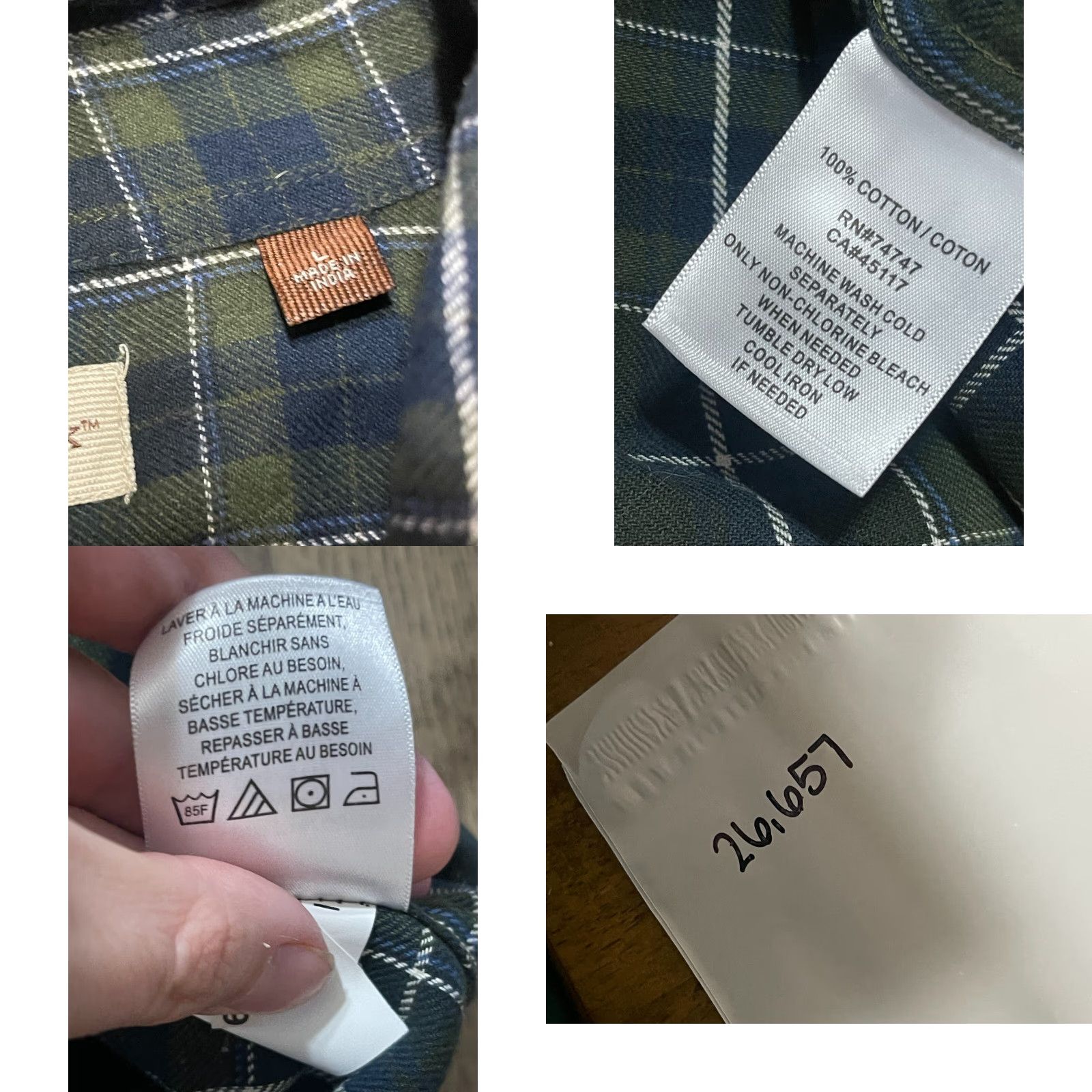 Vintage HOBBS CREEK Shirt, Men's Size Large, Plaid, Button-Down, Long Sleeve, Blue Green White, Casual, Regular fit, Button-Up, Fall Spring Summer, Mens Size US L / EU 52-54 / 3 - 8 Thumbnail