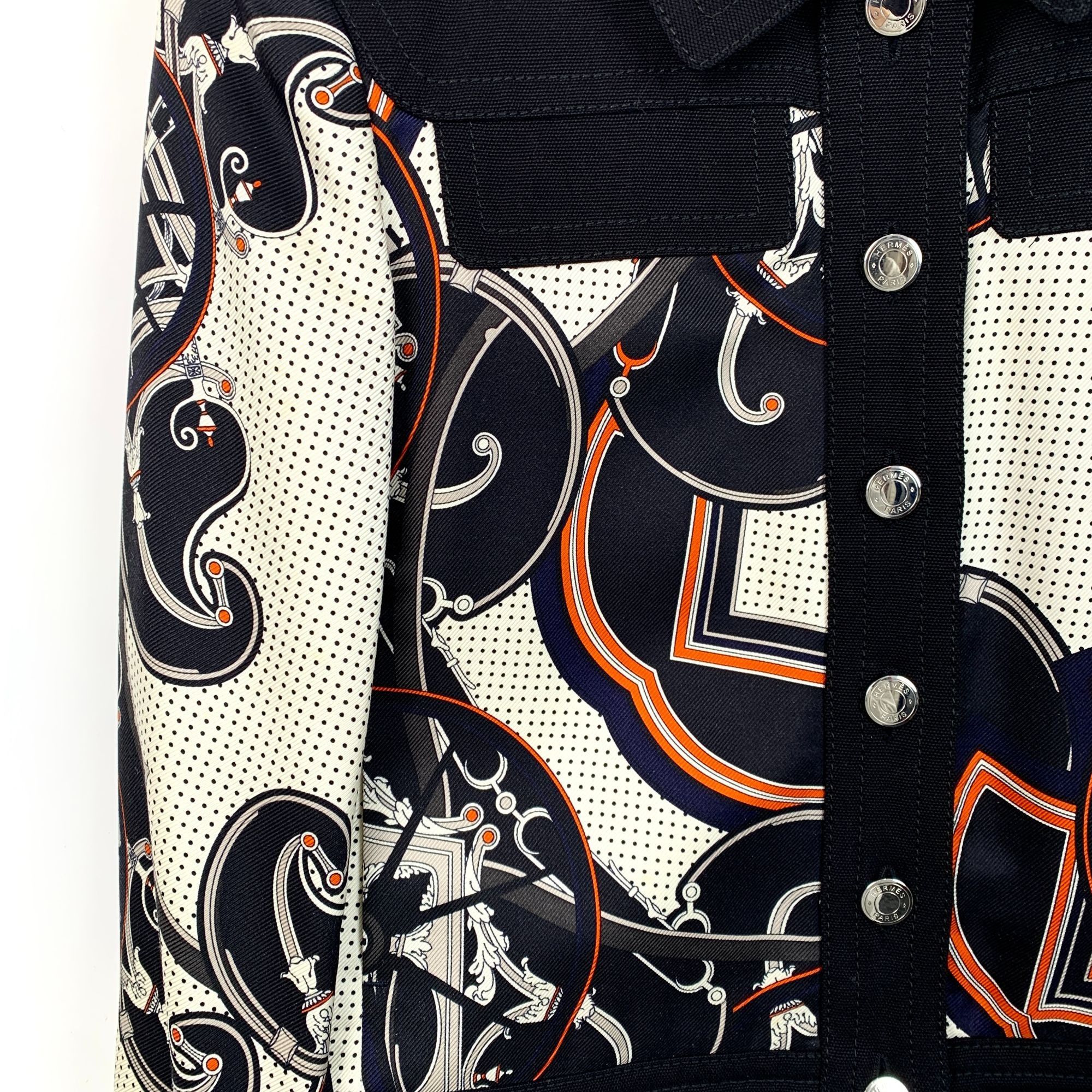 Hermes Hermès Paris Womens Graphic Pattern Jacket Size S Size XXS / US 00 / IT 34 - 4 Thumbnail