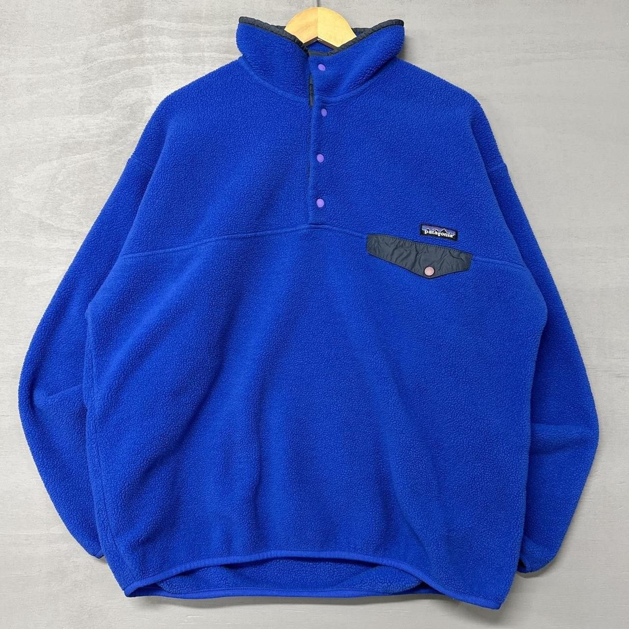 Patagonia Vintage Patagonia Synchilla Snap T Blue Fleece Jacket Large Size US L / EU 52-54 / 3 - 1 Thumbnail