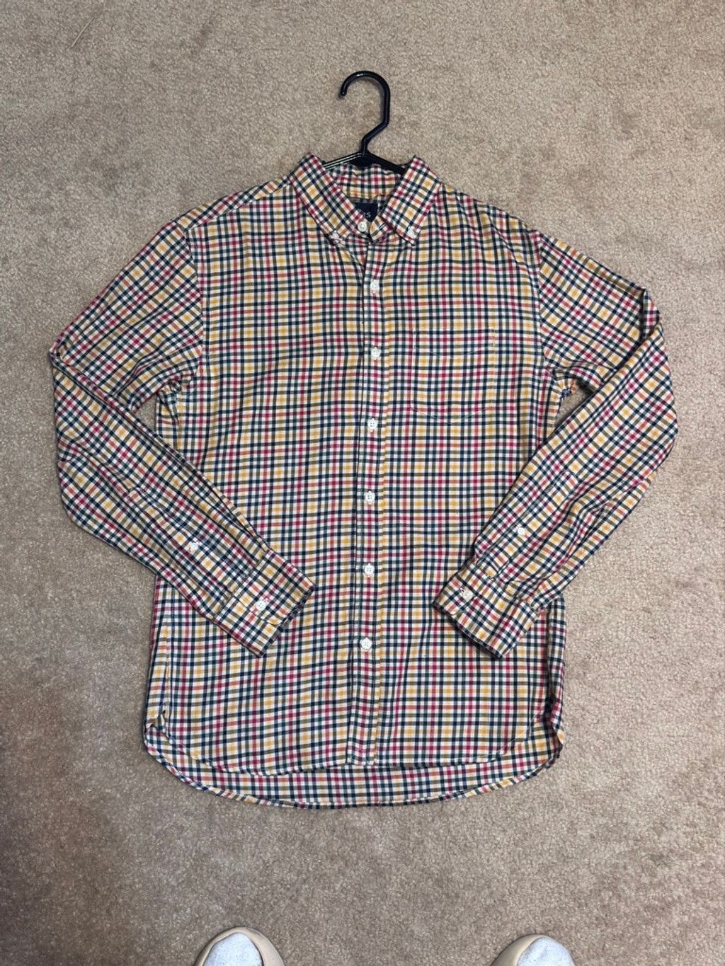 NBDN Nobrandedon Mens Yellow & Red Checkered Button Down Sz-S Size US S / EU 44-46 / 1 - 1 Thumbnail