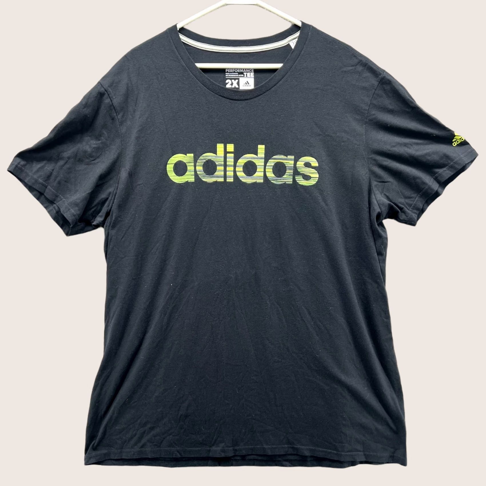 Adidas Adidas Shirt Mens 2X Black Crewneck The Go Tee Performance Cotton Size US XXL / EU 58 / 5 - 1 Thumbnail